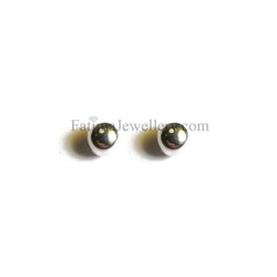 Earrings - White Gold Ball Studs