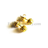 Earrings - Patterned Gold Ball Studs