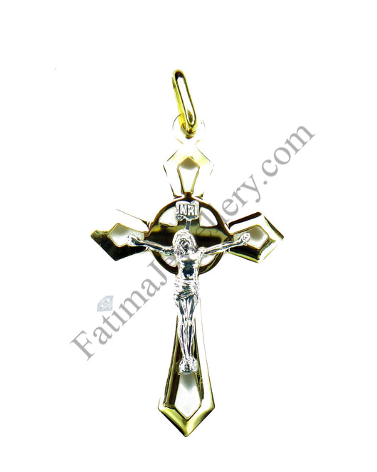 Pendant - Gold Cross with Christ